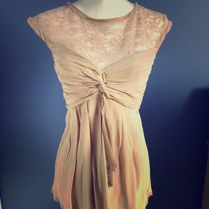 BCBG Maxazria Silk & lace shirt size 4